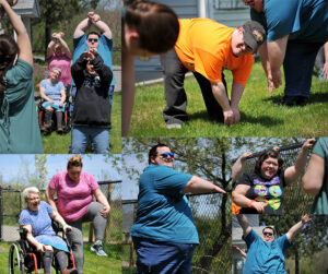 Collage of people taking movement classes