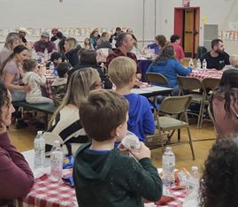 Children at RSU#4 having a pizza party