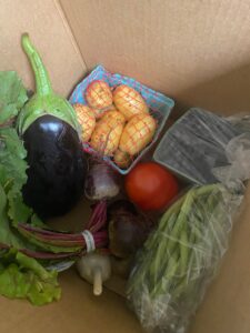 Fresh produce in a box