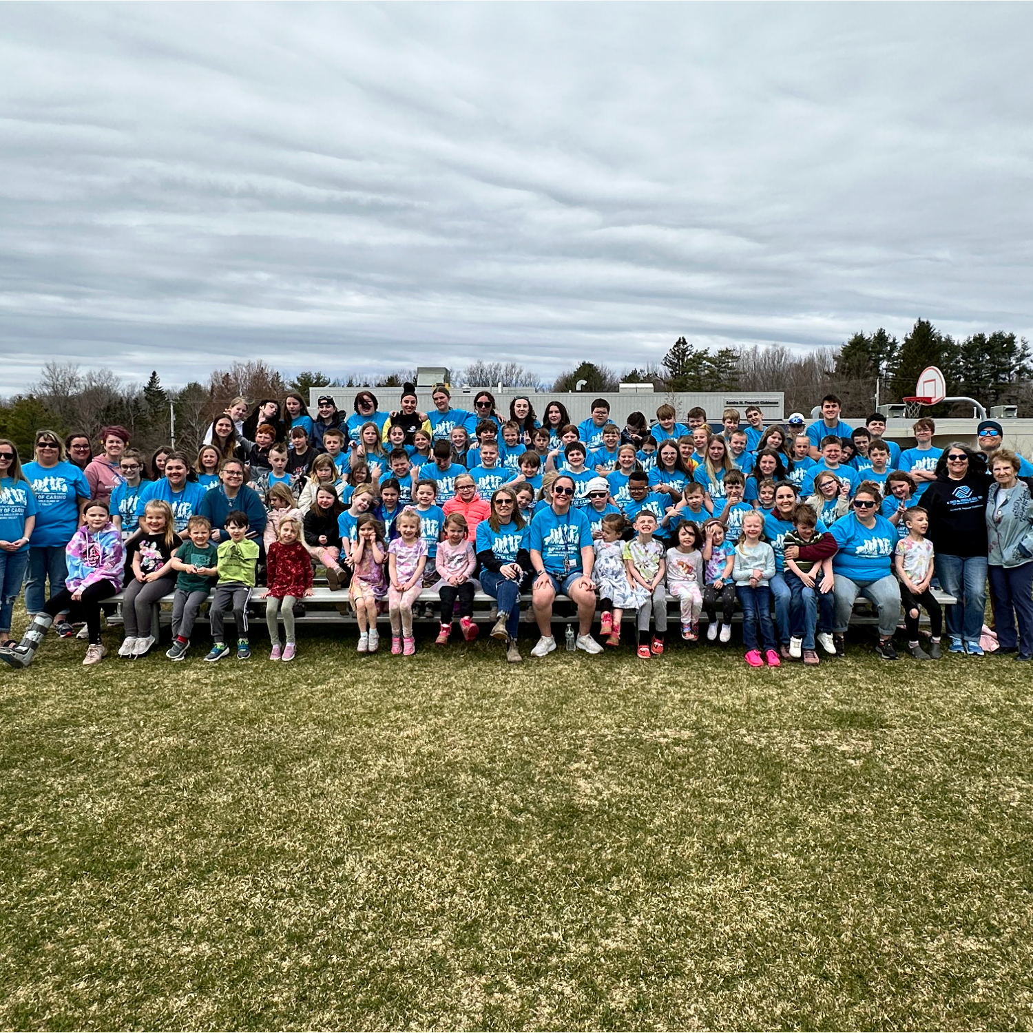 Group of people posing during Day of Caring event